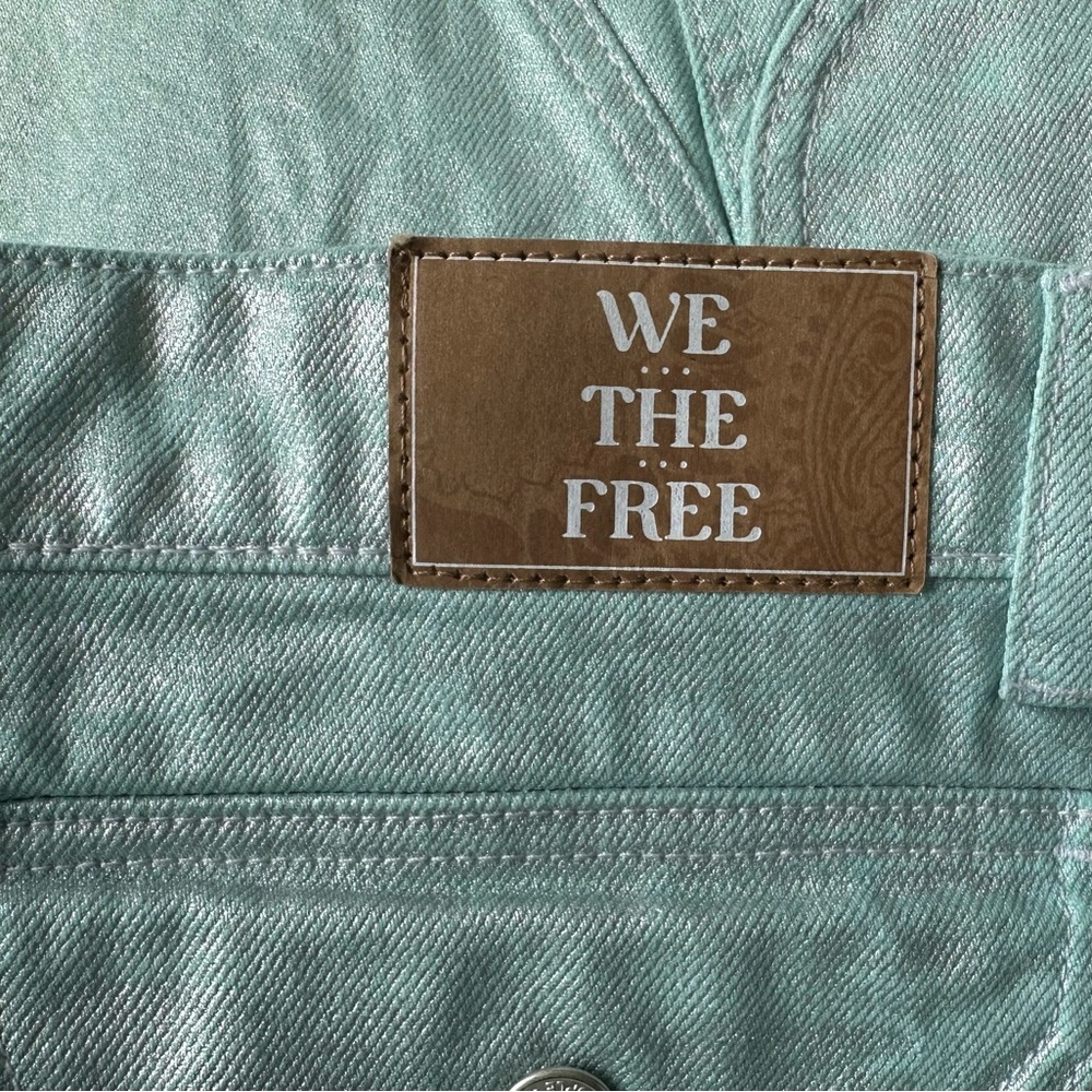 Free People We The Free Lap of Luxury Barrel Cargo Jeans Women’s Size 29 NWT - Picture 11 of 13